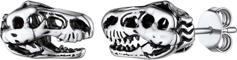 U7 Dragon Earrings Stainless Steel/18K Gold/Black/S925 Sterling Silver Hoop Earrings for Men Women, Personalized Punk Rock Huggie Earrings, Hypoallergenic - Image 1